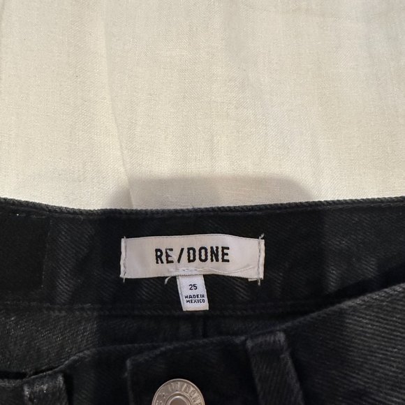 Re/Done Denim Black Cut off shorts - Picture 4 of 4